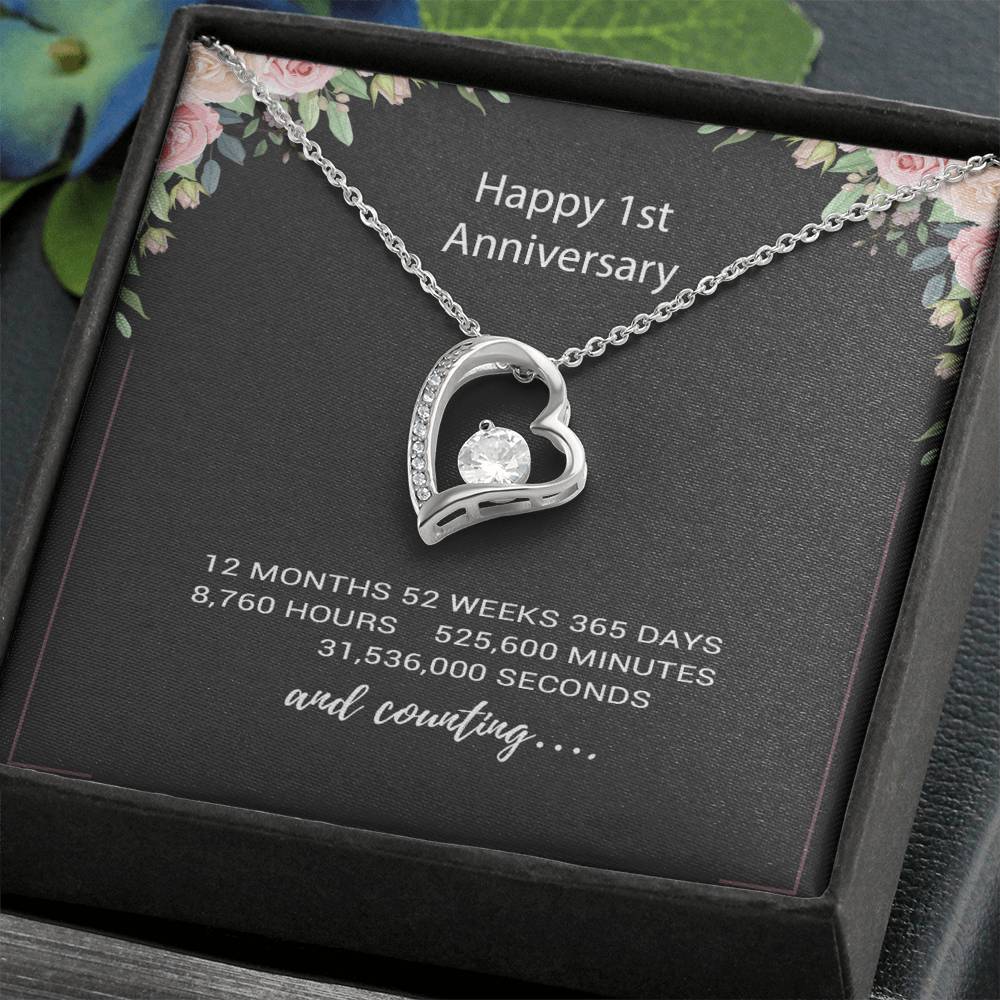 1 Year Anniversary Gift For Wife Necklace, Year Anniversary Gifts,Gift For Girlfriend