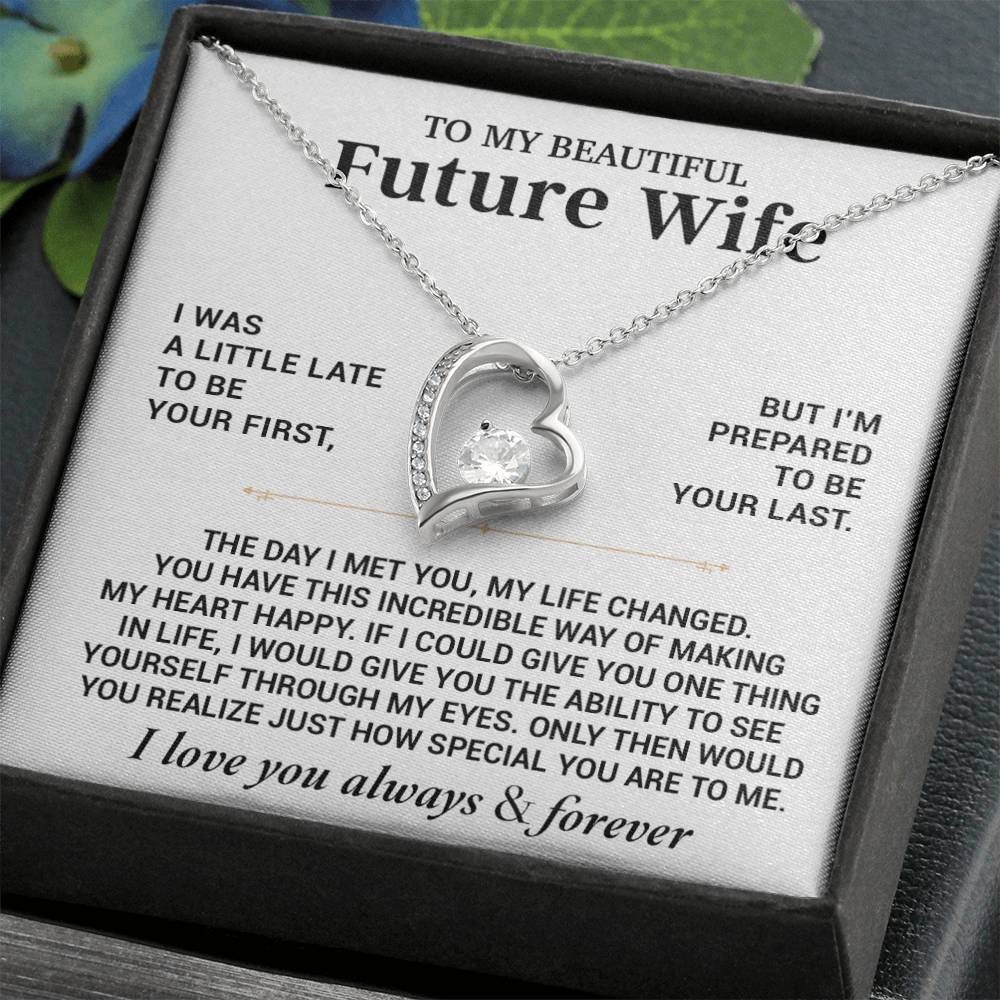 To My Beautiful Future Wife Necklace, Anniversary Birthday Christmas Gift for Her