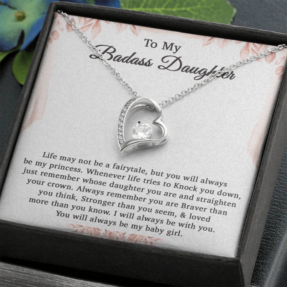 To My Badass Daughter Necklace From Mom, Badass Daughter Gift, Badass Daughter Necklace