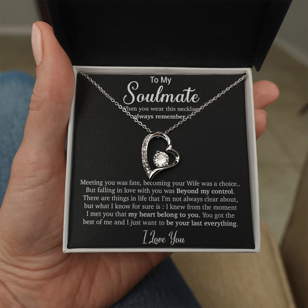 To My Soulmate Necklace, Anniversary Gift, Sentimental Gift, Soulmate Jewelry, Valentine's Day Gift