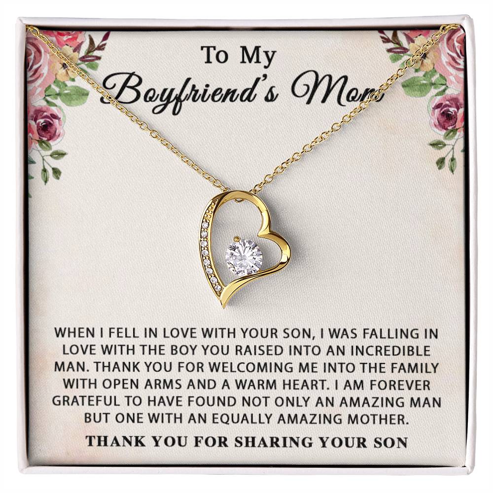 To My Boyfriend's Mom Necklace, For My Boyfriend's Mom, Birthday Gift
