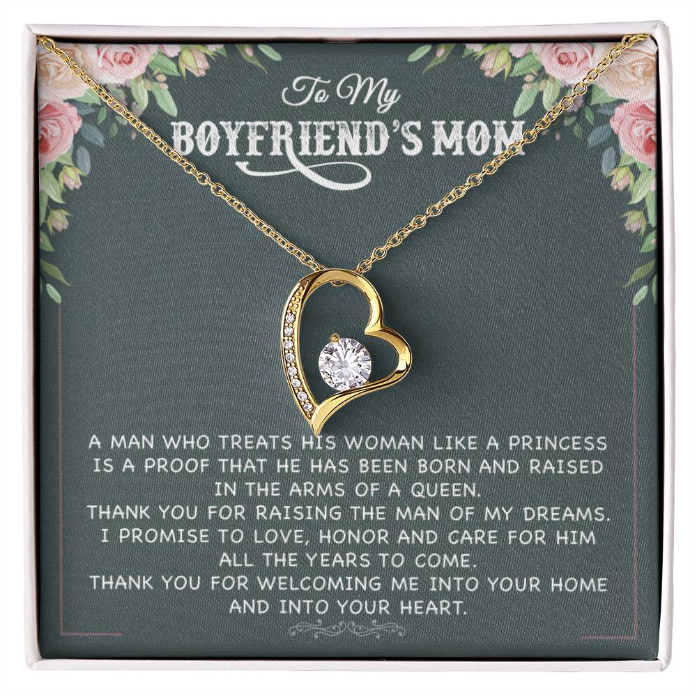 To My Boyfriend's Mom Gift, Boyfriend's Mom Necklace Pendant, Boyfriend's Mom Birthday
