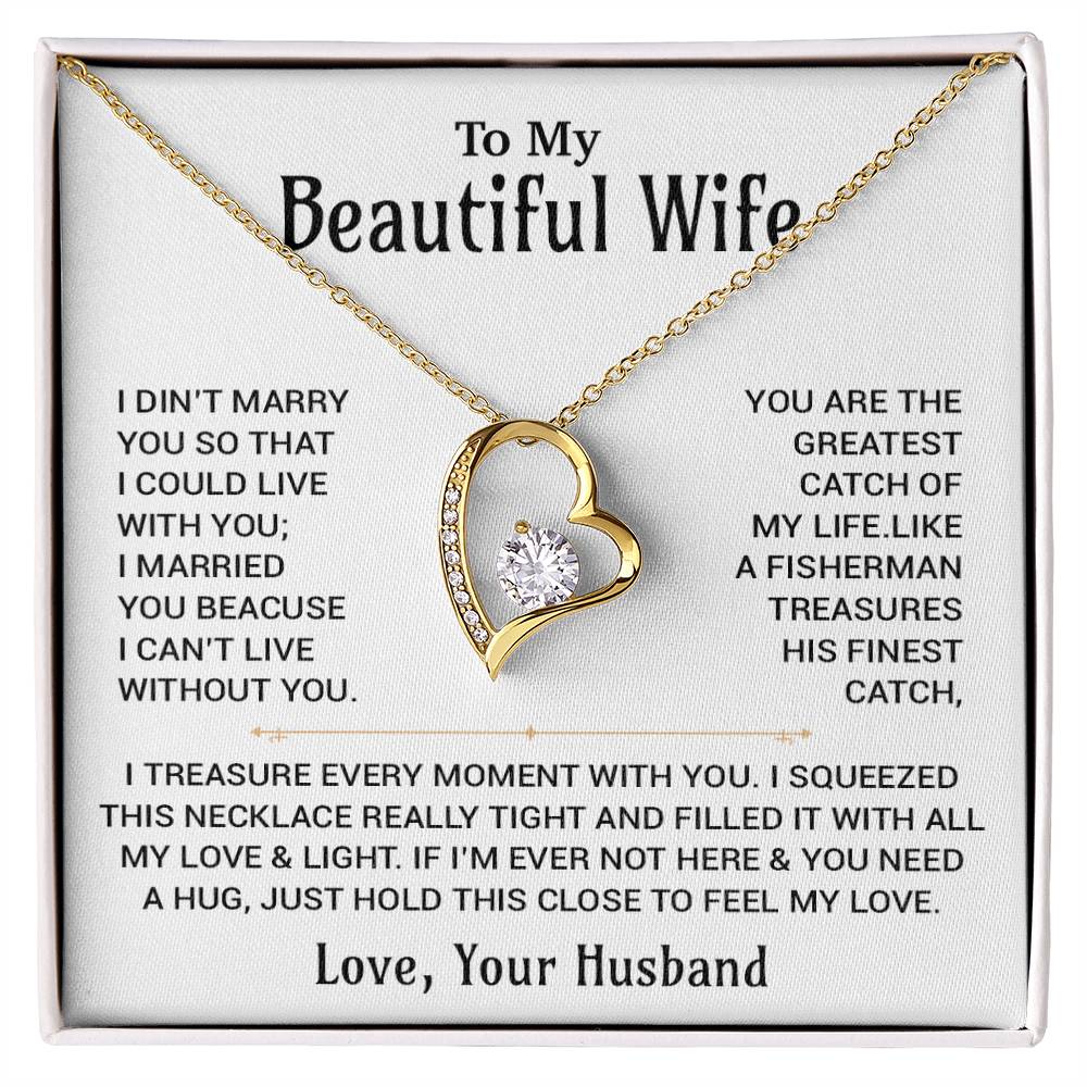 To My Beautiful Wife Necklace, Christmas Gifts For Women, Anniversary Gift For Wife 18_10