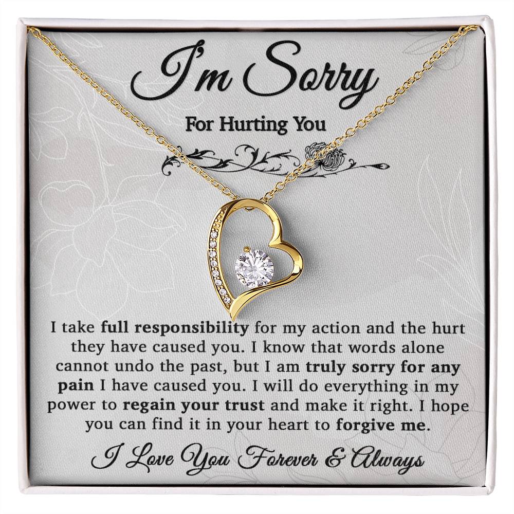 I'm Sorry Necklace Gifts, Apology Gifts For Her, Forgiveness Gift, Wife Gift