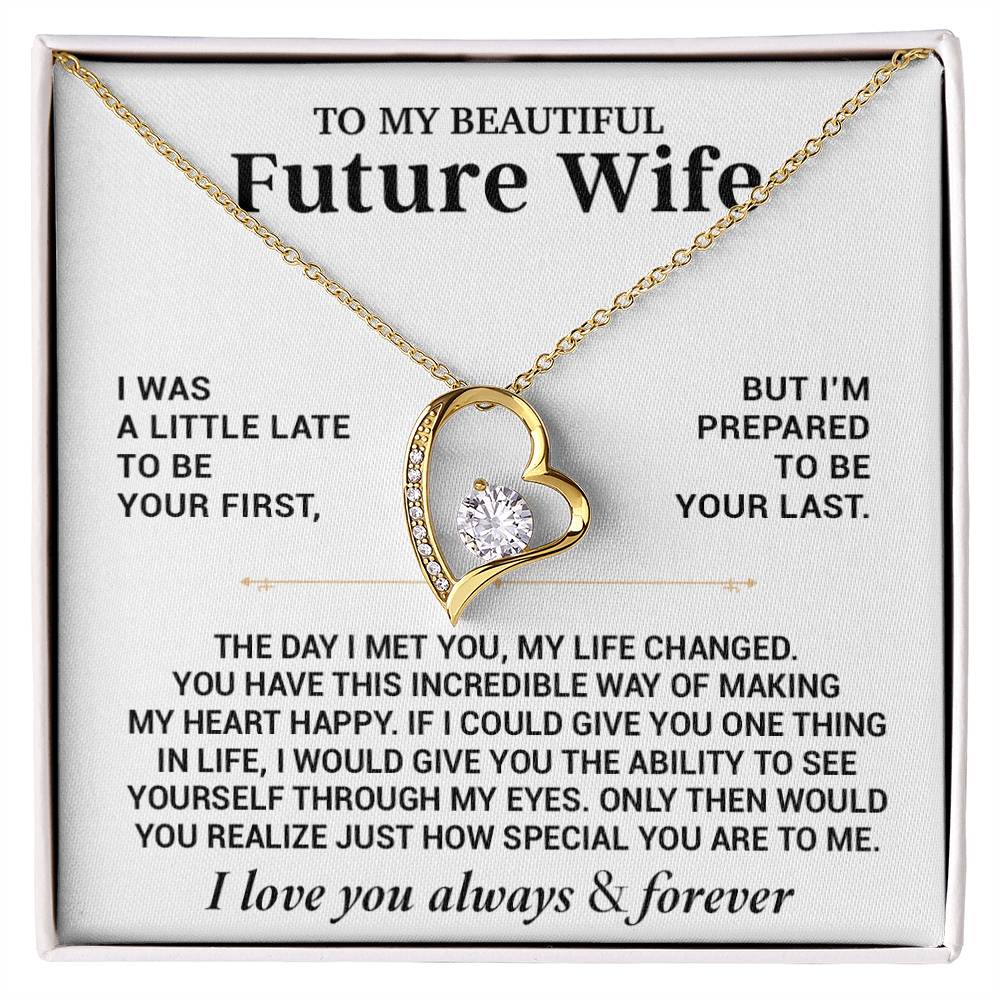 To My Beautiful Future Wife Necklace, Anniversary Birthday Christmas Gift for Her