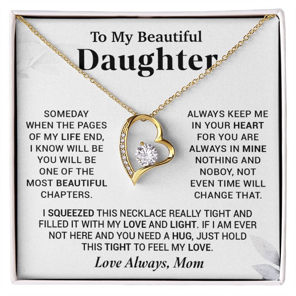 To My Beautiful Daughter Necklace, Gift for Daughter, Birthday Gift for Daughter 24_7