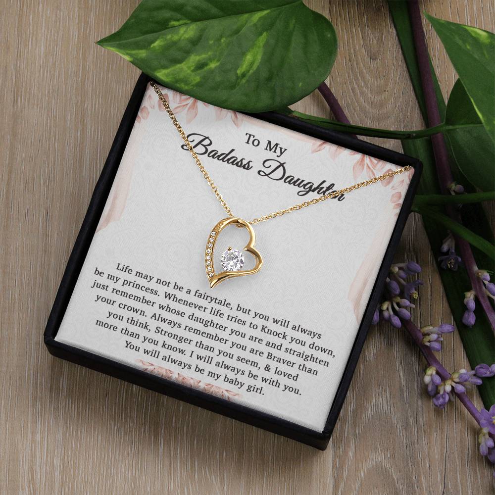 To My Badass Daughter Necklace From Mom, Badass Daughter Gift, Badass Daughter Necklace