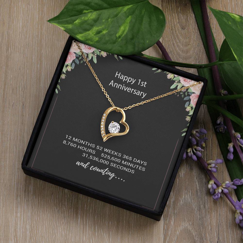 1 Year Anniversary Gift For Wife Necklace, Year Anniversary Gifts,Gift For Girlfriend