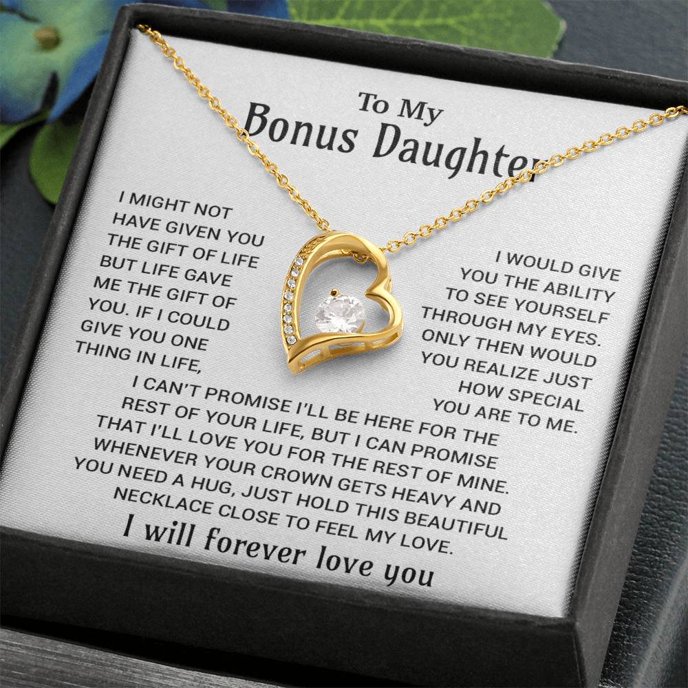 To My Bonus Daughter Necklace, Gift for Bonus Daughter, Step Daughter Birthday 23_11