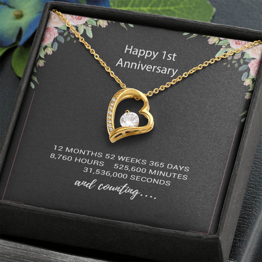 1 Year Anniversary Gift For Wife Necklace, Year Anniversary Gifts,Gift For Girlfriend