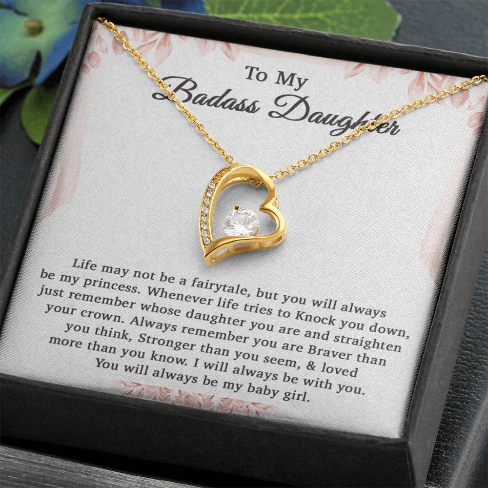 To My Badass Daughter Necklace From Mom, Badass Daughter Gift, Badass Daughter Necklace