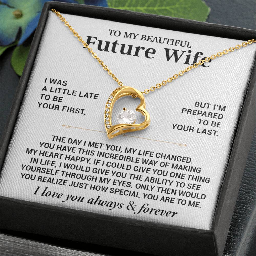 To My Beautiful Future Wife Necklace, Anniversary Birthday Christmas Gift for Her
