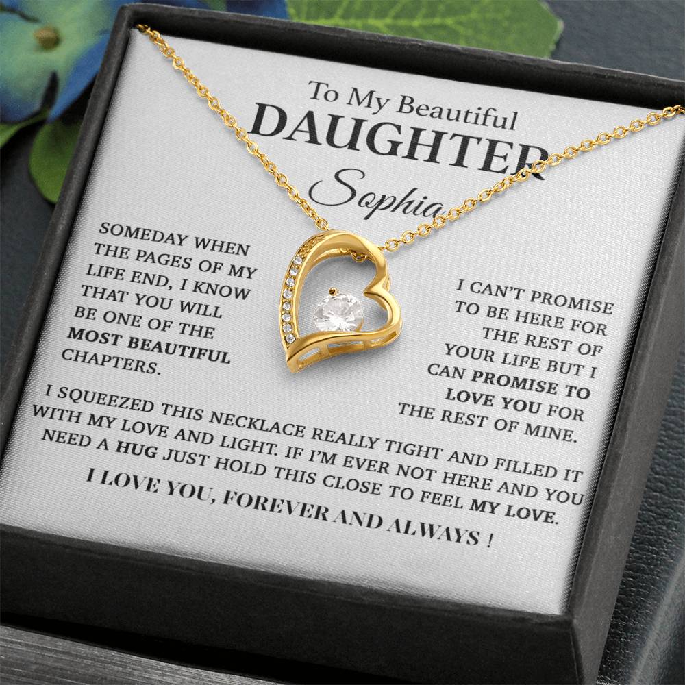 Custom To My Daughter Necklace, Mother Daughter Gifts, Daughter Necklace