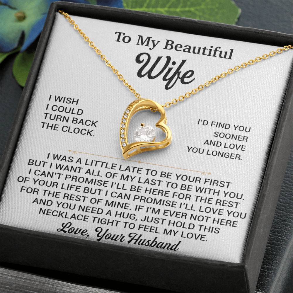 To My Beautiful Wife Necklace, Gift From Husband, Anniversary Gifts For Wife