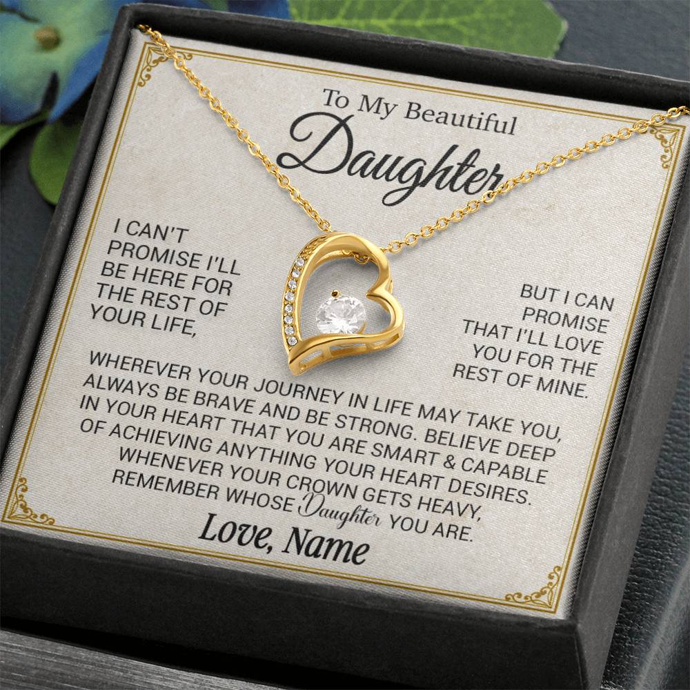 Custom To My Daughter Necklace,Daughter Gift From Mom, Dad, Daughter Necklace