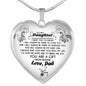 Father And Daughter Necklace Heart Pendant - To My Daughter Necklace Love Dad