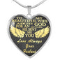 To my beautiful wife,I asked God for an angel he sent me you gold steel necklace