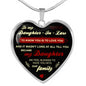 Daughter-In-Law Necklace- To Know You Is To Love You - Gift For Daughter-In-Law