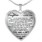 1_To My Daughter Heart Necklace - Father And Daughter Necklace - Gift From Daddy