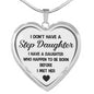 Love Step Daughter Gifts - Heart Necklace For Birthday Wedding