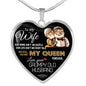 Premium Heart Necklace Anniversary Love Gift For Wife You're my Queen Forever