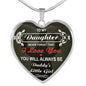 Father And Daughter Heart - To My Daughter Necklace Heart From Daddy