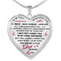 Mom And Daughter Gift - To My Daughter Heart Necklace From Mommy Mother