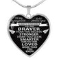 Love Daughter Luxury Heart Pendant Necklace - from Dad - Always Remember Quotes