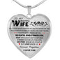 To My Beautiful Wife Necklace Heart Pendant -Best Gifts Wife - From Husband