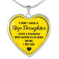 Love Step Daughter Gifts - Heart Necklace For Birthday Wedding