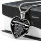 Love Daughter Luxury Heart Pendant Necklace - from Dad - Always Remember Quotes