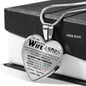 To My Beautiful Wife Necklace Heart Pendant -Best Gifts Wife - From Husband