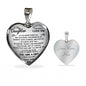 1_To My Daughter Heart Necklace - Father And Daughter Necklace - Gift From Daddy