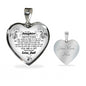 Daughter Birthday Gifts - To My Daughter Heart Pendant Love Dad Necklace Custom