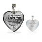 Father & Daughter Necklace - I Love You Daughter Heart Necklace