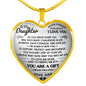 1_To My Daughter Heart Necklace - Father And Daughter Necklace - Gift From Daddy