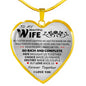 To My Beautiful Wife Necklace Heart Pendant -Best Gifts Wife - From Husband