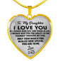 Father & Daughter Necklace - I Love You Daughter Heart Necklace