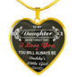 Father And Daughter Heart - To My Daughter Necklace Heart From Daddy