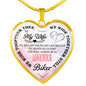 Biker's Wife Always In My Heart Love Necklace