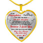 Father And Daughter Necklace Heart Pendant - To My Daughter Necklace Love Dad