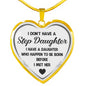 Love Step Daughter Gifts - Heart Necklace For Birthday Wedding