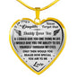 Proud Dad to Daughter Gifts - Inspirational Luxury Necklace from Dad Father Papa