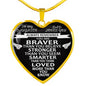 Love Daughter Luxury Heart Pendant Necklace - from Dad - Always Remember Quotes