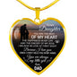 Father And Daughter Necklace Heart Pendant - To My Daughter Necklace Love Dad_NEW