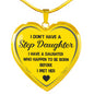 Love Step Daughter Gifts - Heart Necklace For Birthday Wedding