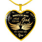 To My Beautiful Wife - God Sent Me You, An Angel Pendant Necklace