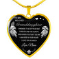 To My Beloved Granddaughter Love Grandma Heart Necklace Gift For Granddaughter