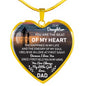 Father And Daughter Necklace Heart Pendant - To My Daughter Necklace Love Dad