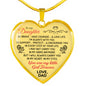 Father and Daughter Necklaces - Daughter Heart Pendant You are My Little Girls